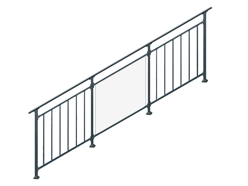 鋁合金玻璃樓梯欄桿圖片2