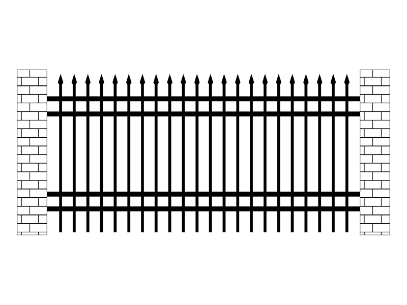 四橫桿學(xué)校鋅鋼圍欄圖片